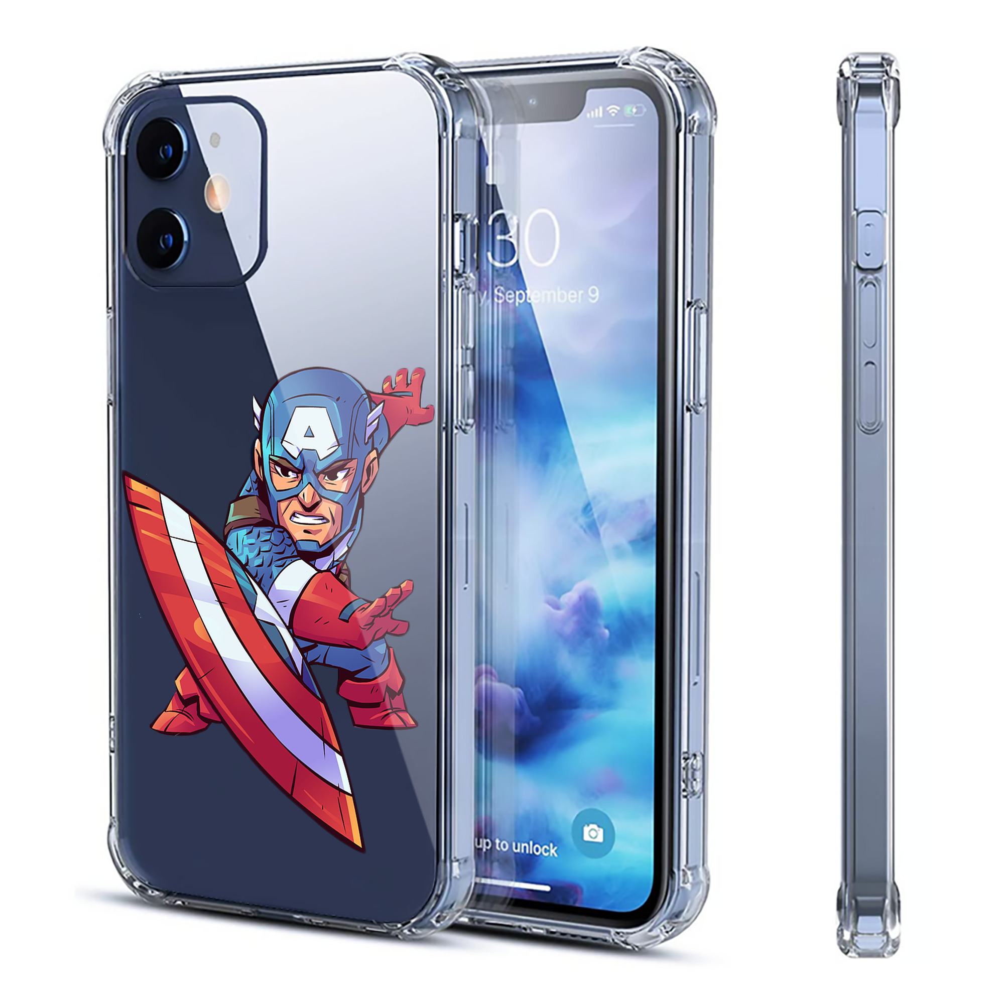 （画像用） アベンジャーズ The Avengers 【iPhone 12シリーズ対応】透明スマホケース（クリアソフトケース）